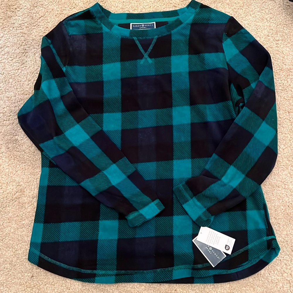 NWT Med Plaid Pullover